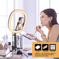 Anneau lumineux professionnel TikTok Live de 10 pouces, à intensité réglable, pour maquillage et selfies, avec trépied de bureau de 12 pouces
