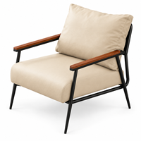 Fauteuil individuel de luxe minimaliste et moderne en PU souple, durable, pour salle de billard, salon, balcon, hôtel