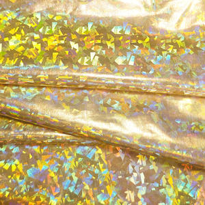 Vente en gros de feuille d'estampage à chaud, <span class=keywords><strong>hologramme</strong></span> de paillettes scintillantes, tissu en polyester spandex bronzant pour vêtements de spectacle - Product Image 3
