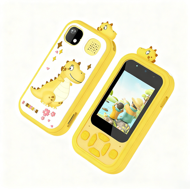 Recording Cute Children Phone Educational Toys Musical Toy Baby Mobile Selfie Camera With Silicone Cover Design Birthday Gifts