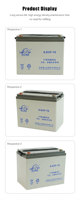 Batterie au gel sans entretien 12V 70Ah LEOCH 6-EVF-70 pour chariot élévateur électrique, VRLA à décharge profonde 259x168x214mm