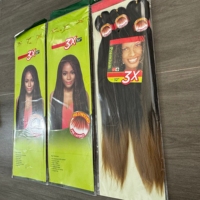 Produit pré-étiré très demandé pour femmes africaines, vous faisant gagner du temps de préparation, Cheveux à tresser Yaki 3X 225g 52 pouces, Cheveux à tresser EZ