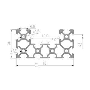 Profilo in <span class=keywords><strong>Alluminio</strong></span> Estruso 4080 a Forma di C, Guida Lineare in Lega d'<span class=keywords><strong>Alluminio</strong></span> Argento, Produzione Cinese, Vendita all'Ingrosso - Product Image 3