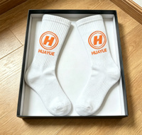 Chaussettes de sport pour hommes, confortables, respirantes, absorbant la transpiration, séchage rapide, logo personnalisé, cyclisme