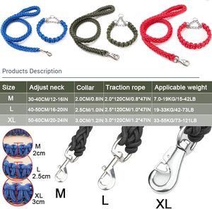 Set Guinzaglio e <span class=keywords><strong>Collare</strong></span> <span class=keywords><strong>a</strong></span> Mezza Strappo Nibao in Nylon Intrecciato Resistente con Catena Metallica - Product Image 6