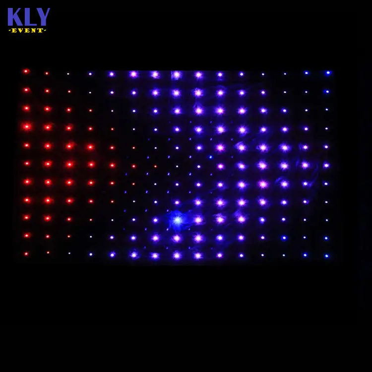 무대 유연한 패브릭 RGB Led 비디오 커튼 디스플레이 풀 컬러 커튼 P10 P18 P20 배경 별 천 커튼 벽