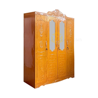 Meubles de chambre à coucher en acier motif 2 3 4 portes armoire de rangement pour vêtements armoire en métal gaufré