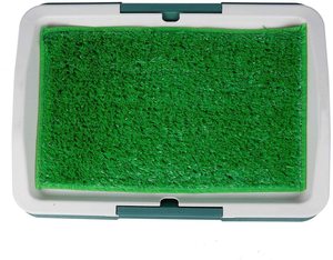 Bac d'apprentissage de propreté intérieur en gazon artificiel pour chiots, avec tapis absorbant pour l'urine et pelle à litière en plastique durable - Product Image 3