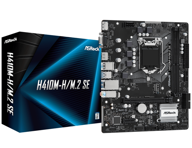 New H410M-H/M.2 SE LGA1200 Micro ATX Desktop Motherboard Support 10th Gen Intel Core CPU DDR4 M.2 NVMe SATA3