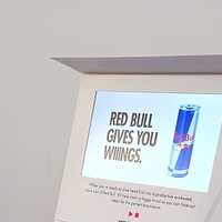 Boîte cadeau vidéo haut de gamme avec insert produit, logo personnalisé, cadeau promotionnel d'entreprise