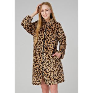 เสื้อคลุมขนแกะซิโอโรสำหรับผู้หญิงมีซิปด้านหน้ายาวถึงเข่าแขนยาวชุดนอนแสนสบายพร้อมกระเป๋า - Product Image 3