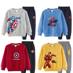 Baby Jungen Frühling Herbst Spiderman Sporta nzug 2 Stück Set Trainings anzüge Kinder Freizeit kleidung Bekleidungs sets