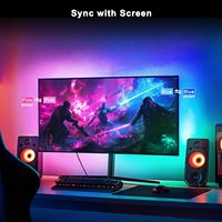 Barra de Luz LED RGBIC Flexible Inteligente con USB para Monitor, Iluminación Ambiental, Retroiluminación para Juegos Inmersivos, Sincronización con PC, Tira de Luz LED RGB
