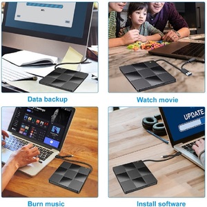 Grabadora de <span class=keywords><strong>DVD</strong></span> externa, concentrador USB, lector de tarjetas SD/TF, interfaz USB 3,0 + tipo C, <span class=keywords><strong>DVD</strong></span>+R/RW, CD-R/<span class=keywords><strong>W</strong></span>, compatible con Plug & Play para MacBook Pro/Air - Product Image 5
