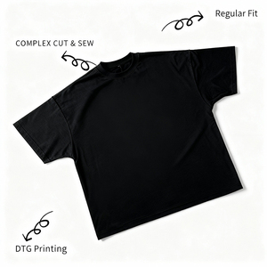 Camiseta de Manga Corta Extra Grande para Hombre, Personalizable con Etiqueta Privada, Camiseta Básica de Algodón de Material Grueso - Product Image 2