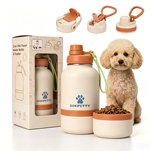 Comedero para Mascotas con 2 Tazones Desmontables <span class=keywords><strong>de</strong></span> Acero Inoxidable, Botella <span class=keywords><strong>de</strong></span> Agua para Perros <span class=keywords><strong>de</strong></span> Viaje <span class=keywords><strong>de</strong></span> 32oz, Muestra Gratis - Product Image 4