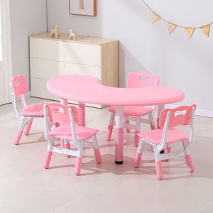Ensemble table et chaise modernes réglables en hauteur pour enfants, sièges de bureau pour tout-petits, idéal pour l'école, la maternelle, la chambre et l'atelier - Product Image 2