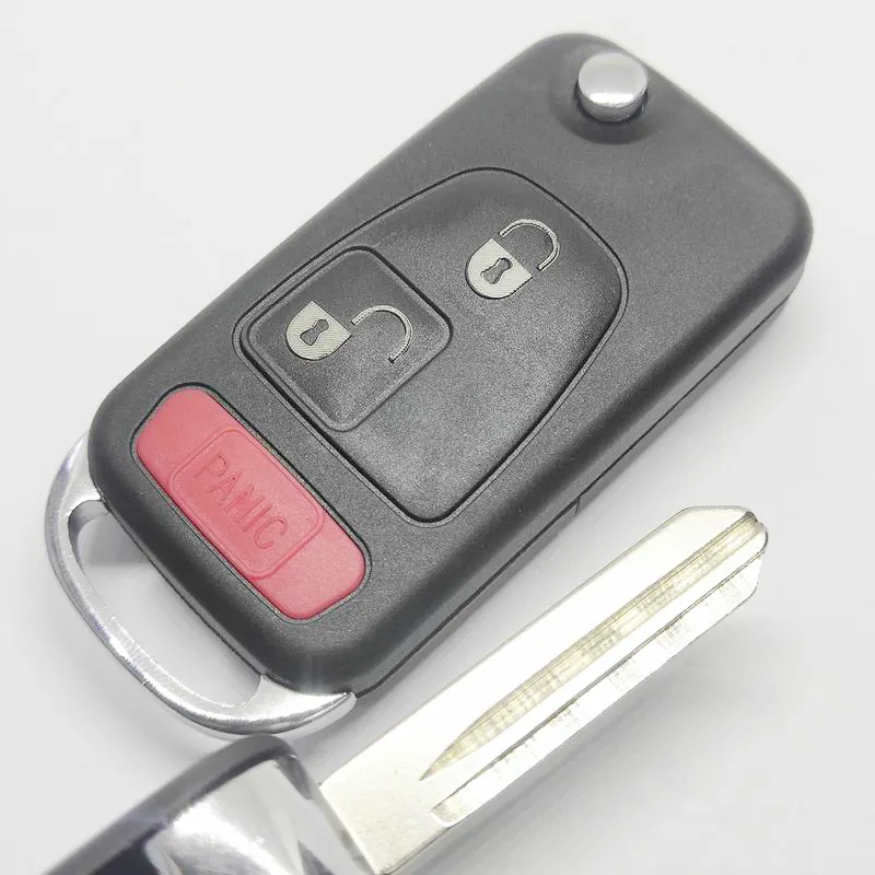 NEW Flip Folding Car Case Remote Key Shell For M-ercedes B-enz 1/2/3/4 Button flip key with right key blade