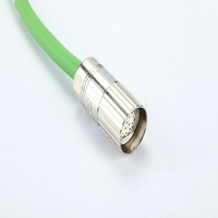 Cable flexible de TPU verde para cadena de arrastre, conector de aviación M23 de cobre desnudo, arnés de servo chapado en oro