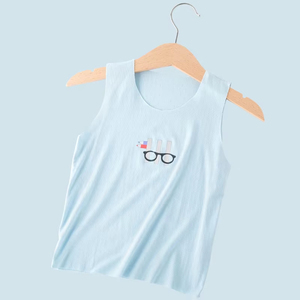 91% Regenerated Cellulose Fiber 9% Spandex Muslin Tree Soft Comfortable Eco Summer Baby Boy <strong>Vest</strong> for <strong>Newborn</strong> - Product Image 1