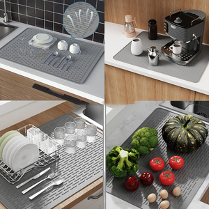 Tapis isolant thermique en silicone à séchage rapide, essentiels de cuisine, dessous de plat/support de casserole en silicone de qualité alimentaire pour la table à manger à la maison - Product Image 5