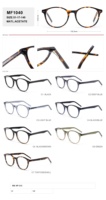 Montures de lunettes rondes en acétate unisexes WFD-MF1040 en gros pour tous les visages avec des lunettes de printemps