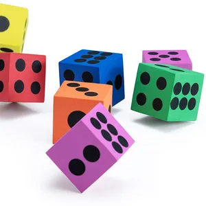 Cubes de dés en mousse colorés assortis OEM avec points numériques, à utiliser pour les enfants, les salles de classe, les jeux de maths, le cadeau de fête de construction nouveau