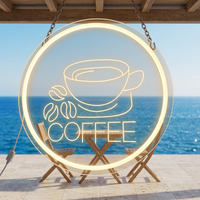 Enseigne néon LED personnalisable en acrylique pour café, salon ou salle de thé – Nouveauté du soir