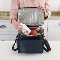 Sac isotherme à double compartiment pour le déjeuner, garde au chaud et au froid, en tissu Oxford imperméable, idéal pour la préparation des repas