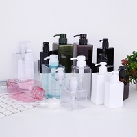 Botellas de Plástico PETG Cuadradas al por Mayor para Jabón de Manos, Champú y Loción, con Pulverizador, 250ml, 450ml, 650ml, con Muestra Gratis