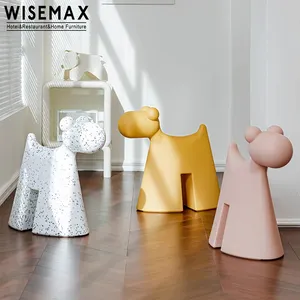 WISEMAX ריהוט נורדי ריהוט קטן צבעוני פלסטיק כיסא פלסטיק ילדים קריאת כיסא נדנדה סוס בעלי החיים שרפרף לילדים