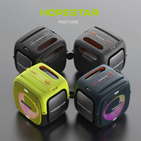 Hopestar PARTY ONE 80W Speaker Portabel Tahan Air IPX6 dengan 2 Mikrofon Nirkabel Lampu RGB untuk Pesta & Berkemah