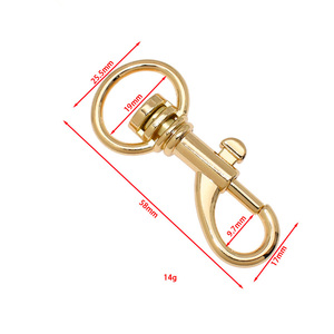 Mittlere runde Schwanz Hunde halsband führt Verschluss Hochleistungs-Karabiner haken für Haustier zubehör 19mm ovale Enden Schlüssel kettens chnalle - Product Image 5