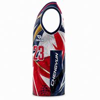 Maillot de basketball personnalisé à impression intégrale par sublimation, motif graphique, pour tenue d'équipe de crossover
