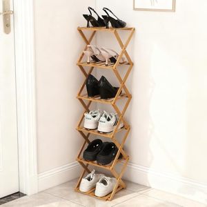 Factory Custom Vertical Wood <b>Shoe</b> Shelf OEM ODM Bespoke Multi-Tier Narrow Non-Folding Precision-Made Footwear Storage - Product Image 2