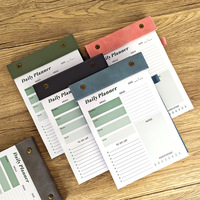 Planificateur alimentaire personnalisé Waka Color A5, bloc-notes numérique imprimé, 14 pages, Kawaii, pour voyage, avec support en bois et fermoir