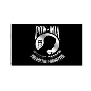 En gros Pow Mia Drapeau Extérieur 100% Polyester Vous n'êtes pas oublié Prisonnier de guerre Mia pow Drapeaux Bannière avec 2 œillets en laiton - Product Image 1