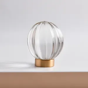 पारदर्शी क्रिस्टल ग्लास कद्दू गेंद फर्नीचर संभाल के लिए पारदर्शी कद्दू गेंद दराज क्रिस्टल पीतल संभाल रसोई