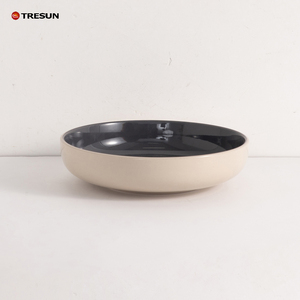 Nordique western classic 24 32 72 pièces design personnalisé oem noir couleur émaillée deux deux couverts de vaisselle en grès - Product Image 3