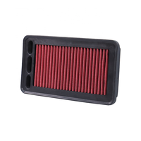 Filtre à air haute performance en coton rouge, lavable et réutilisable, remplacement direct pour Honda