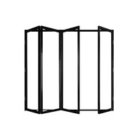 Porte accordéon moderne en aluminium insonorisée à rupture de pont thermique avec cadre isolé Garantie 5 ans Devis rapide Installation en showroom Faible MOQ