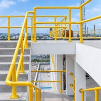 Rampe de sécurité en PRV pour éolienne offshore, garde-corps de plateforme en PRV de qualité marine pour passerelle de sous-station