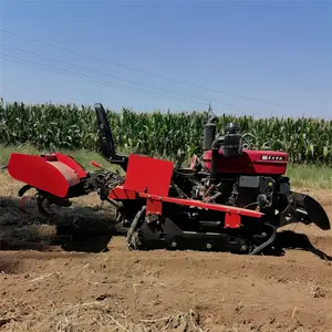 Farm Mini Diesel Power Tiller Gasoline-Powered Rotary Cultivator Tractor with Gear for Weeding Condition Used