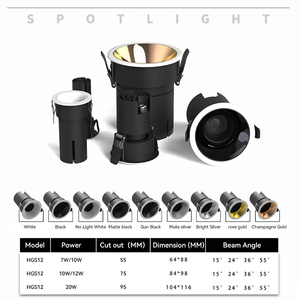 Thiết kế mới 10W & 15W nhôm <span class=keywords><strong>LED</strong></span> Tường lõm ánh sáng tại chỗ với <span class=keywords><strong>Osram</strong></span> lái xe không thấm nước <span class=keywords><strong>Downlight</strong></span> IP65 đánh giá - Product Image 2