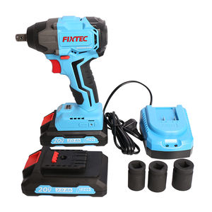 FIXTEC Outils électriques robustes 2-en-1 Ensembles de clés à chocs sans fil Outils de réparation automobile 1/2 "+ 1/4" Kit d'outils électriques à douille Combo - Product Image 3