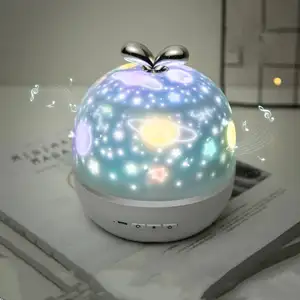 可充电婴儿睡眠音乐照明投影仪灯360度旋转动物儿童礼品发光二极管银河星投影仪夜灯