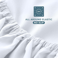 Draps extra doux Draps de lit de luxe King Queen Size Ensemble de draps 4 pièces pour hôtel