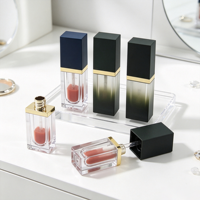 Tubes à l'huile pour les lèvres vides, emballages de gloss transparents, tubes carrés personnalisés pour gloss