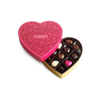Boîtes de luxe en forme de cœur à la truffe au chocolat haut de gamme Saint Valentin boîte de papier d'emballage avec séparateurs belle boîte de chocolat rouge