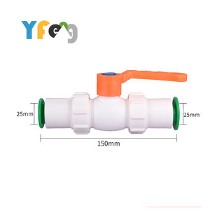 YIFENG PPR Schnell schieber 25mm <span class=keywords><strong>3</strong></span>/4IN Inline Double Union Kugel hahn Kunststoff rohr Schnell kupplungen 20 <span class=keywords><strong>m</strong></span> - Product Image 1